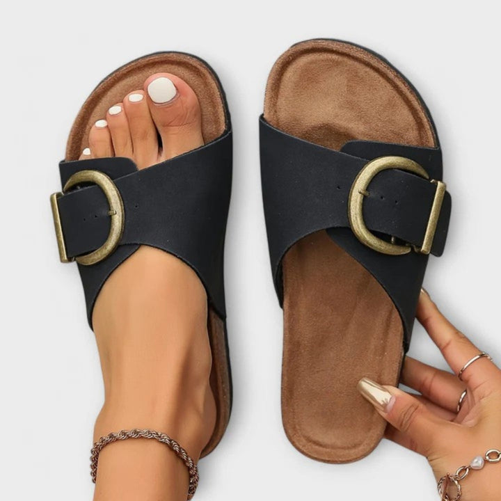 Adalie Fresneau | Buckle Slide Sandals - Image 1
