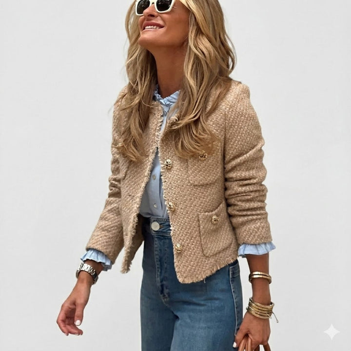 Adeline Fontaine | Frayed-Edge Tweed Jacket - Image 1