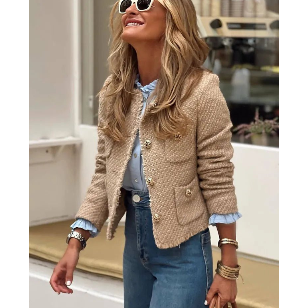 Adeline Fontaine | Frayed-Edge Tweed Jacket - Image 2