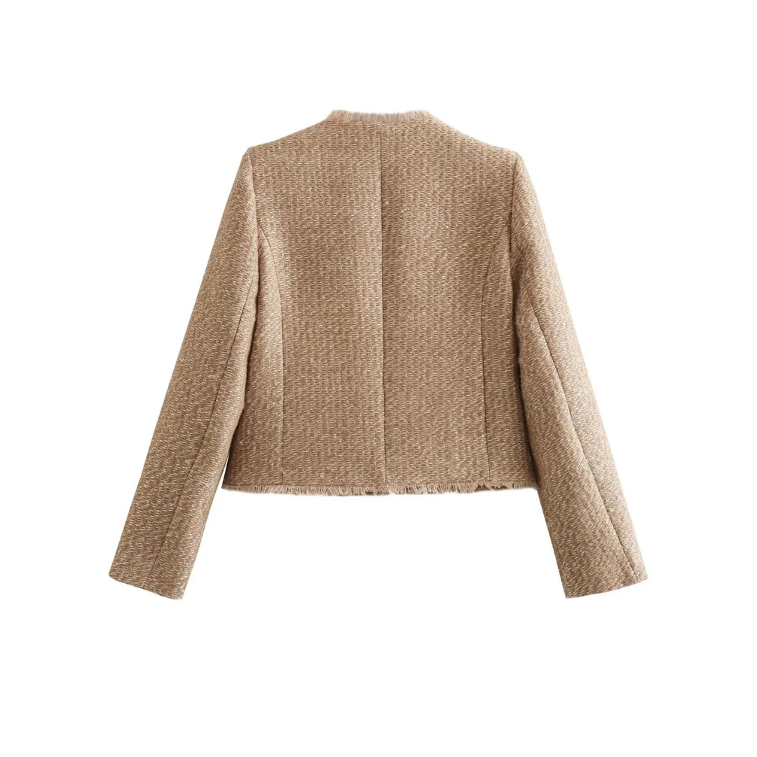 Adeline Fontaine | Frayed-Edge Tweed Jacket - Image 3