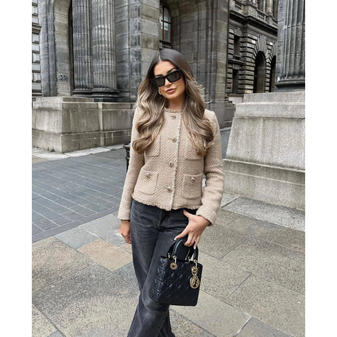 Adeline Fontaine | Frayed-Edge Tweed Jacket - Image 5
