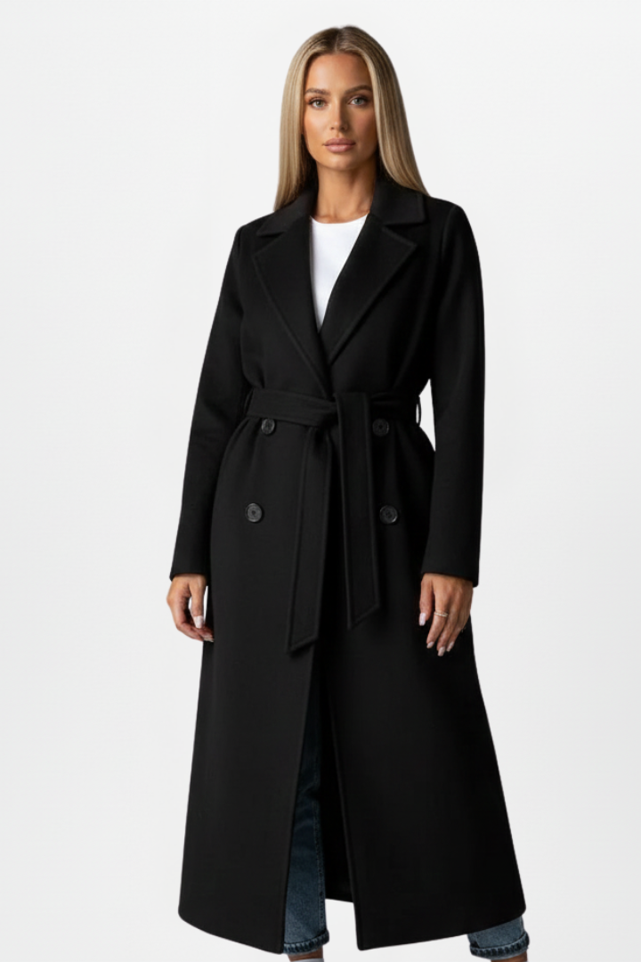 Albertine Roussel | Belted Double-Breasted Long Coat - Image 8