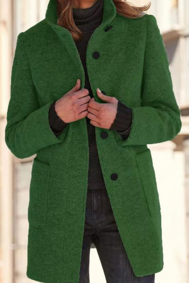 Amandine Choffray | Heathered Wool Button-Front Coat - Image 3