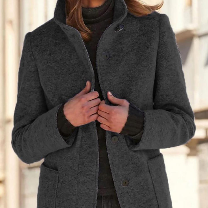 Amandine Choffray | Heathered Wool Button-Front Coat - Image 5