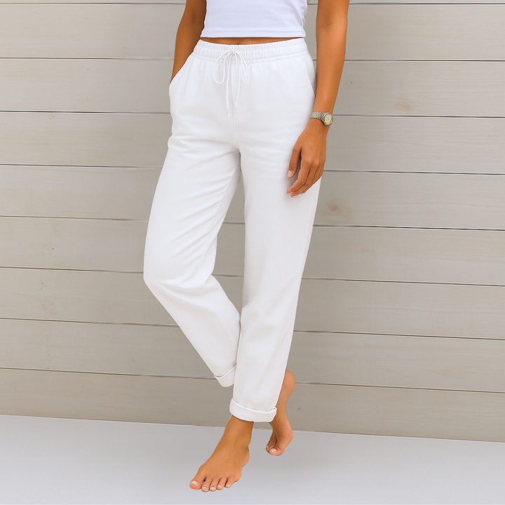 Amandine Lorreau | Drawstring Elastic Waist Ankle Pants - Image 2