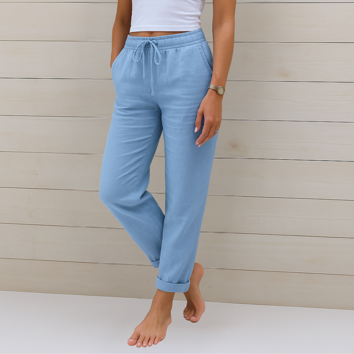 Amandine Lorreau | Drawstring Elastic Waist Ankle Pants - Image 3