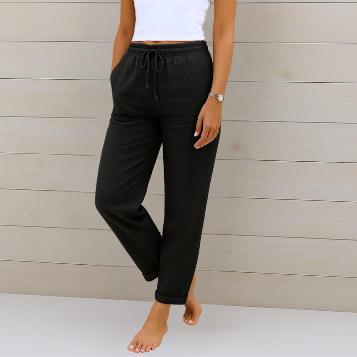 Amandine Lorreau | Drawstring Elastic Waist Ankle Pants - Image 4
