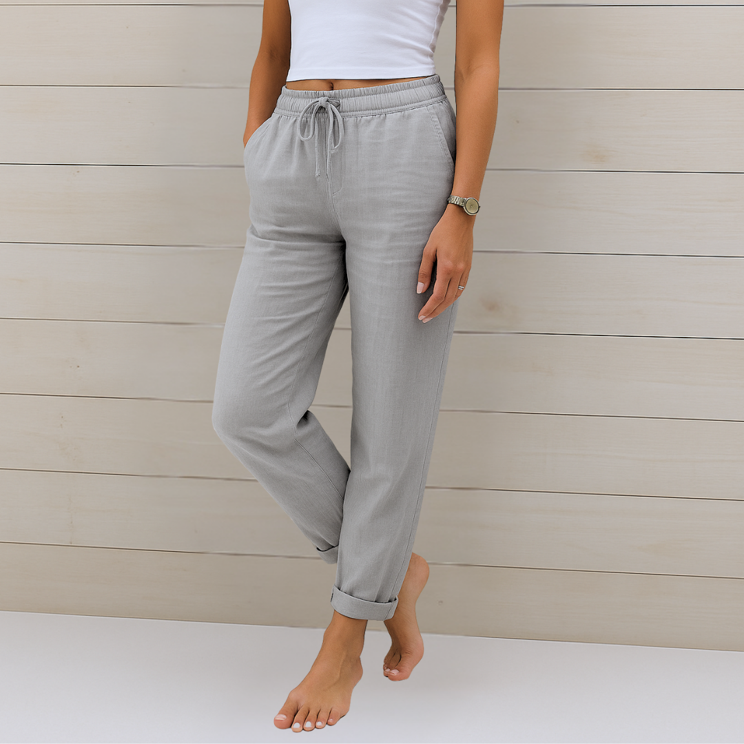 Amandine Lorreau | Drawstring Elastic Waist Ankle Pants - Image 5