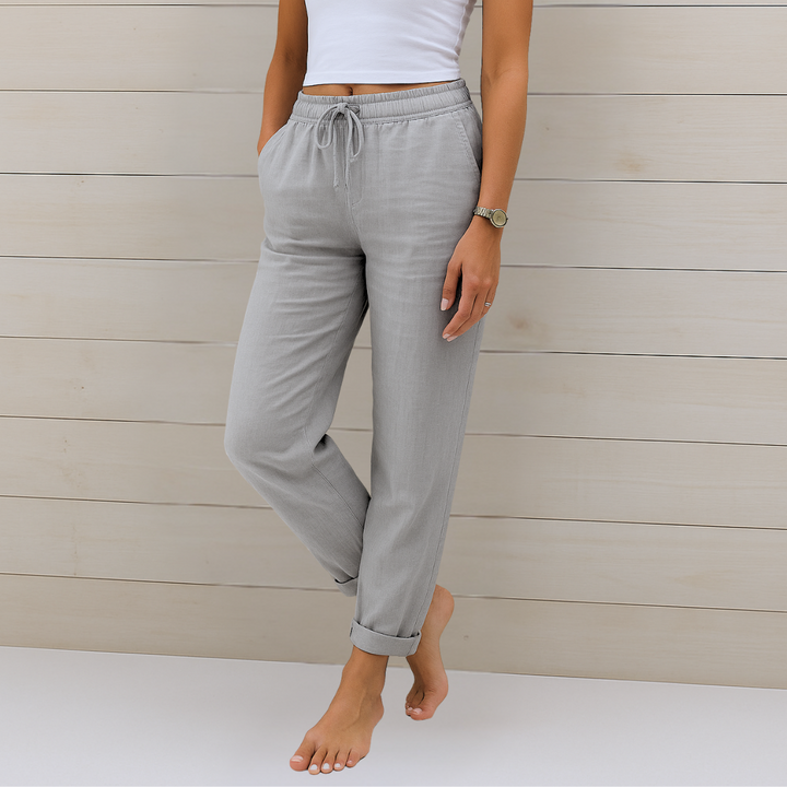 Amandine Lorreau | Drawstring Elastic Waist Ankle Pants - Image 5