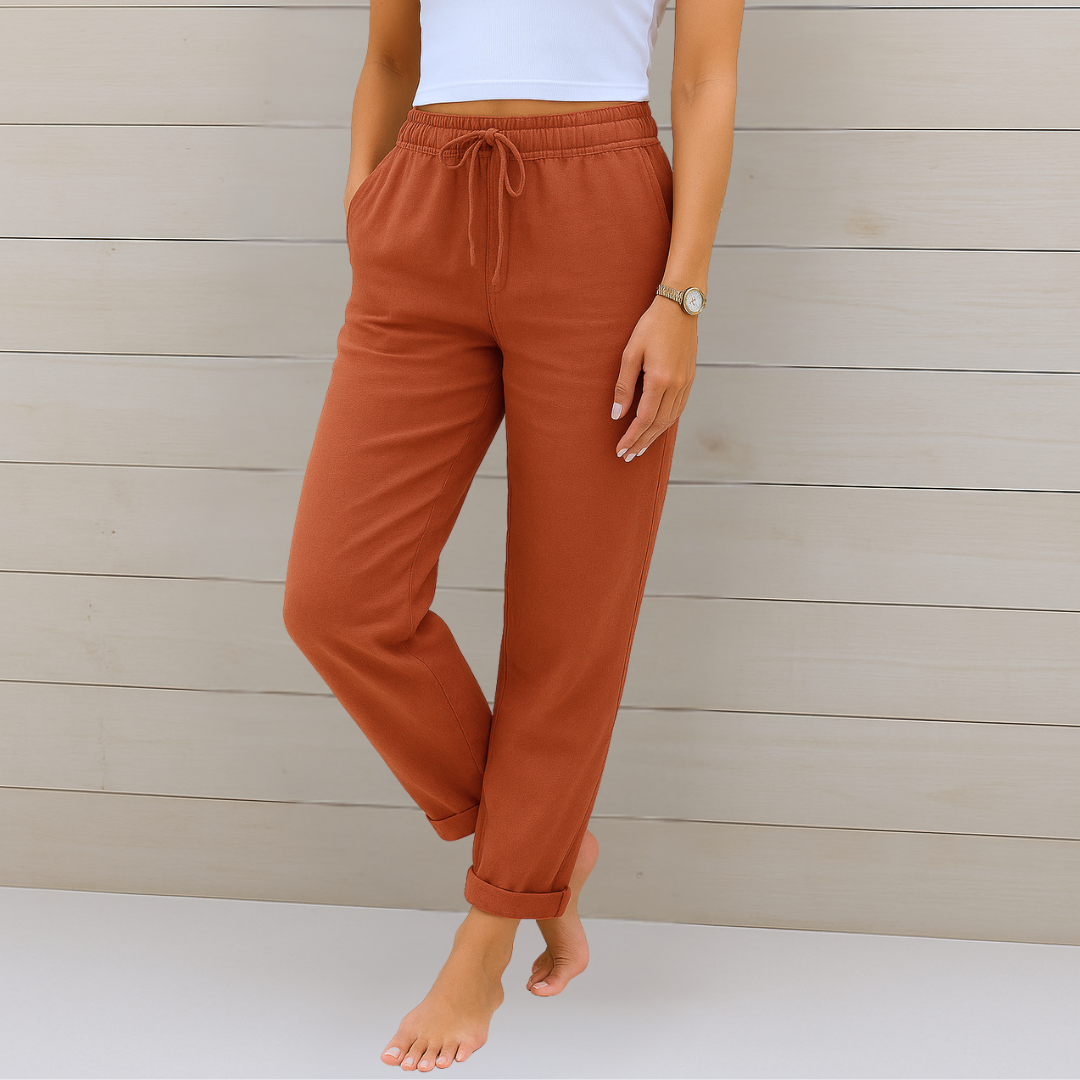 Amandine Lorreau | Drawstring Elastic Waist Ankle Pants - Image 6