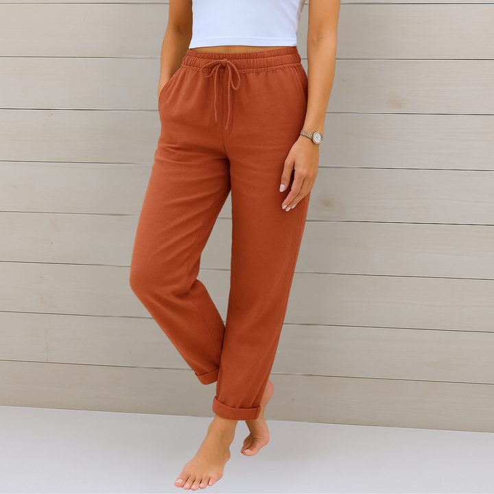 Amandine Lorreau | Drawstring Elastic Waist Ankle Pants - Image 6