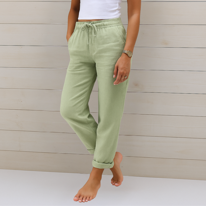 Amandine Lorreau | Drawstring Elastic Waist Ankle Pants - Image 7