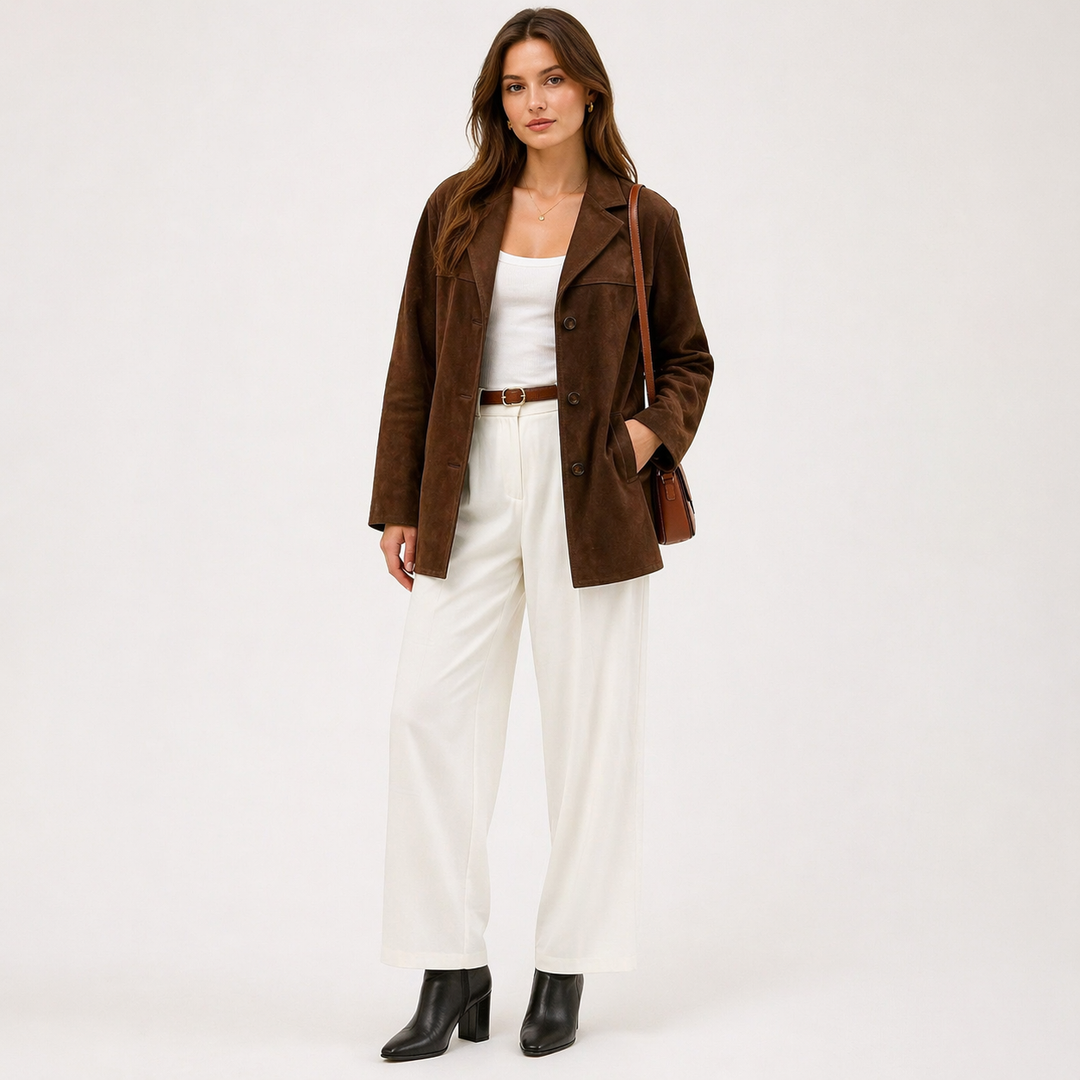Anaelle Rousset | Oversized Suede Blazer Jacket - Image 1