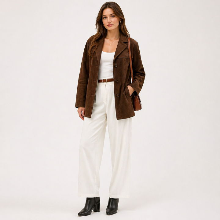 Anaelle Rousset | Oversized Suede Blazer Jacket - Image 1