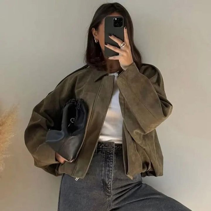 Apolline Renard | Oversized Dropped Shoulder Bomber Jacket - Image 4