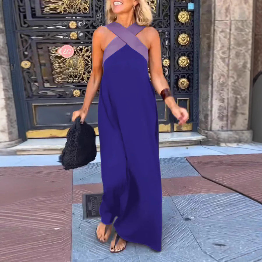 Aurelie Deschamps | Crossover Halter Neck Maxi Dress - Image 10