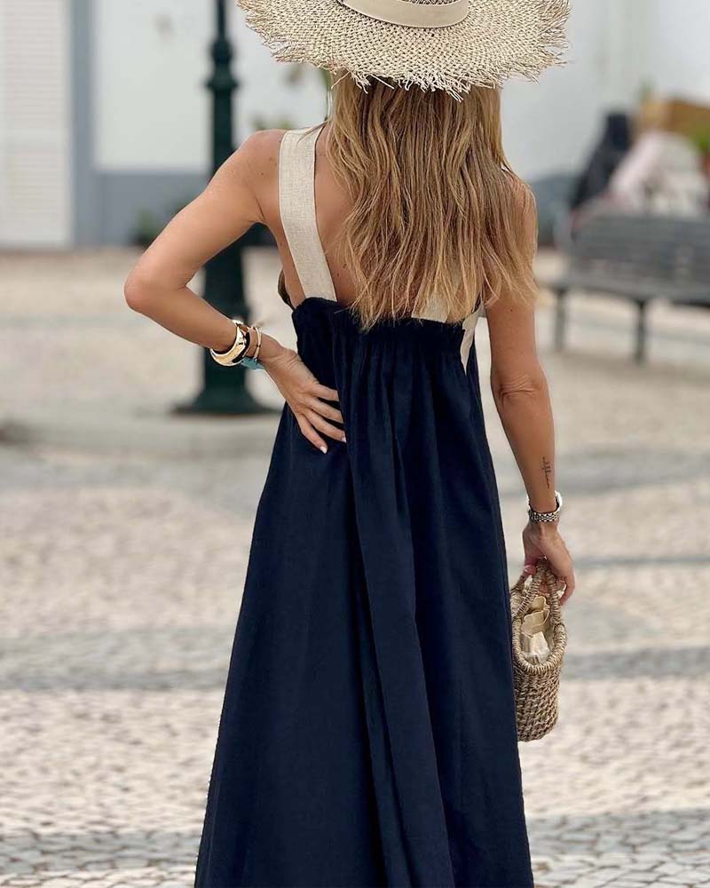 Aurelie Deschamps | Crossover Halter Neck Maxi Dress - Image 13