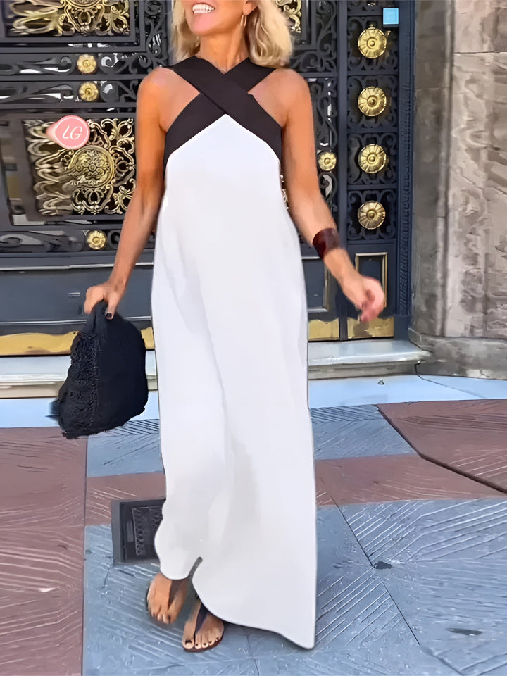 Aurelie Deschamps | Crossover Halter Neck Maxi Dress - Image 2