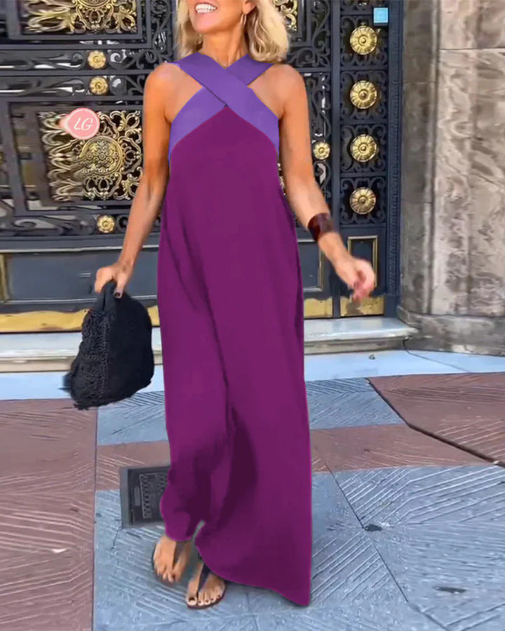 Aurelie Deschamps | Crossover Halter Neck Maxi Dress - Image 6