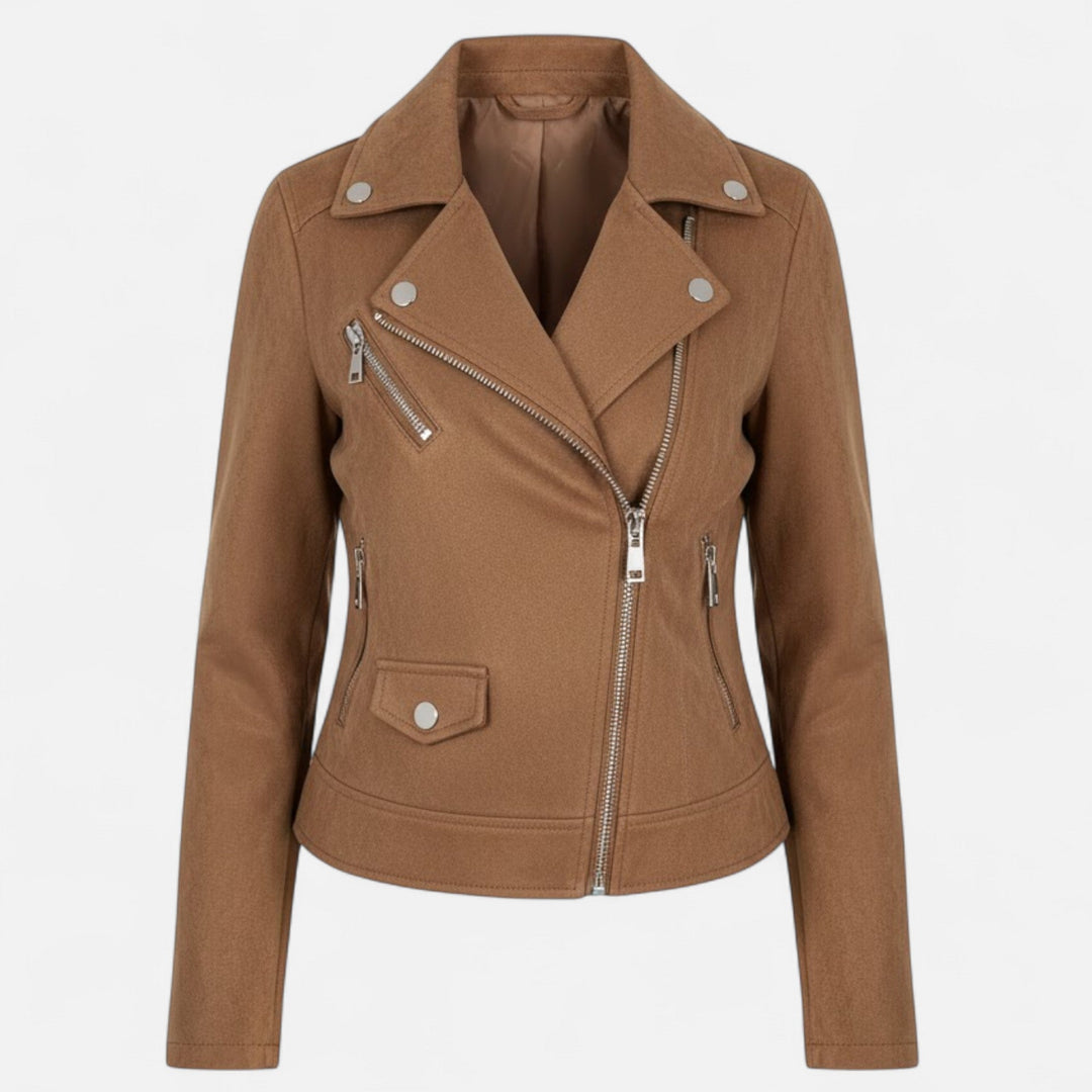 Aurelie Fontan | Slim Suede Moto Jacket - Image 11