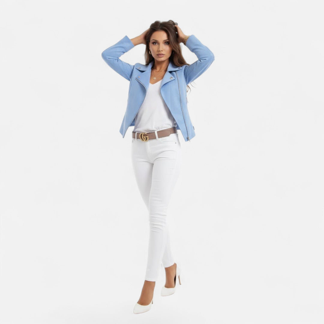 Aurelie Fontan | Slim Suede Moto Jacket - Image 16