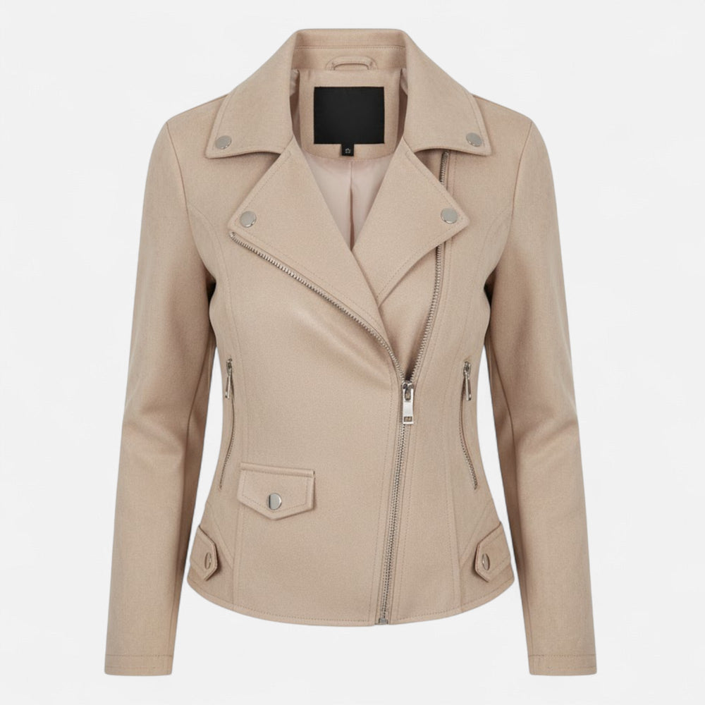 Aurelie Fontan | Slim Suede Moto Jacket - Image 2