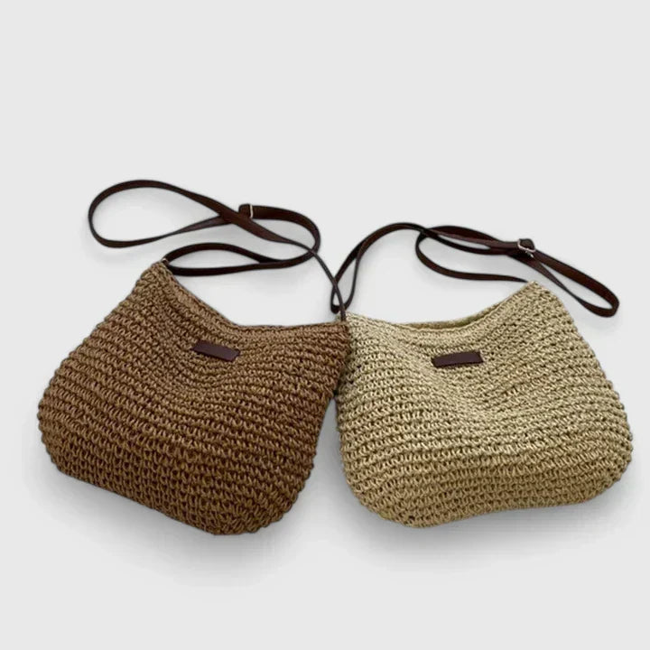 Benedicte Fauchier | Woven Straw Crossbody Bag - Image 1