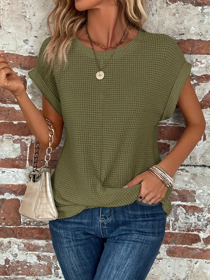 Berengere Costille | Waffle Knit Twist-Hem Tee - Image 5