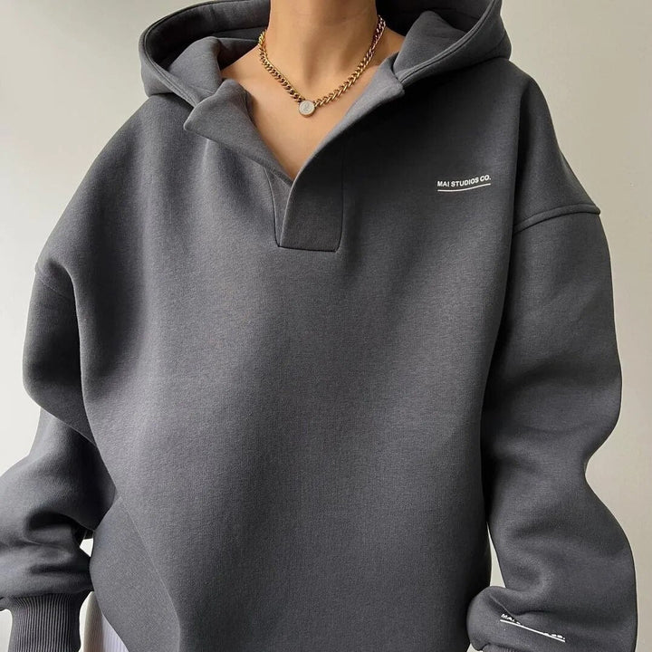 Berthe Lacroix | Oversized Collared Lounge Hoodie - Image 4