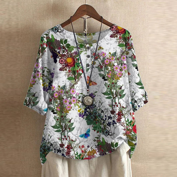 Bertille Chanoine | Vintage Patchwork Print Top - Image 10