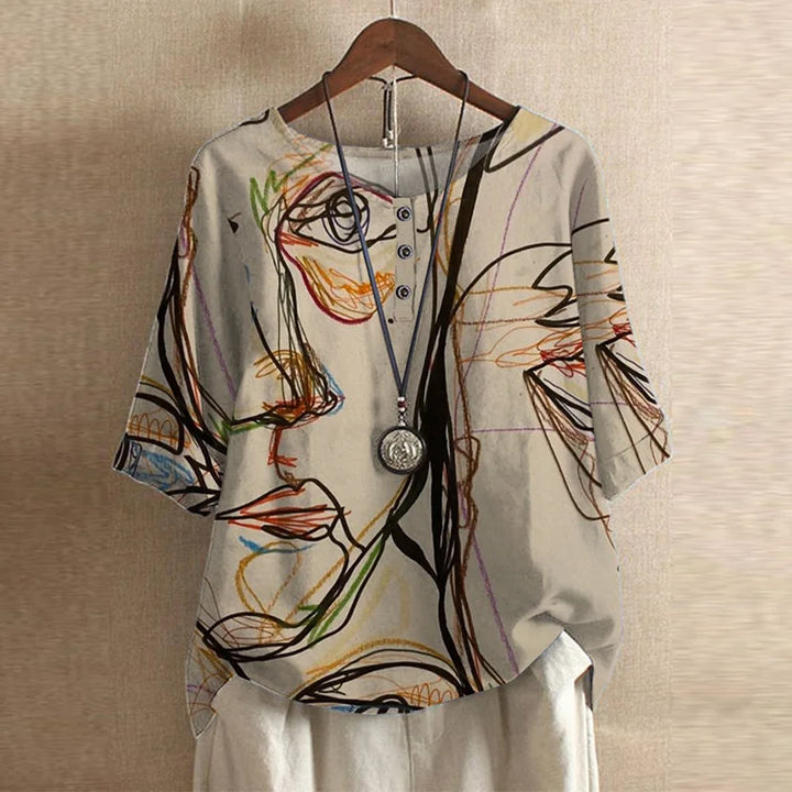 Bertille Chanoine | Vintage Patchwork Print Top - Image 11