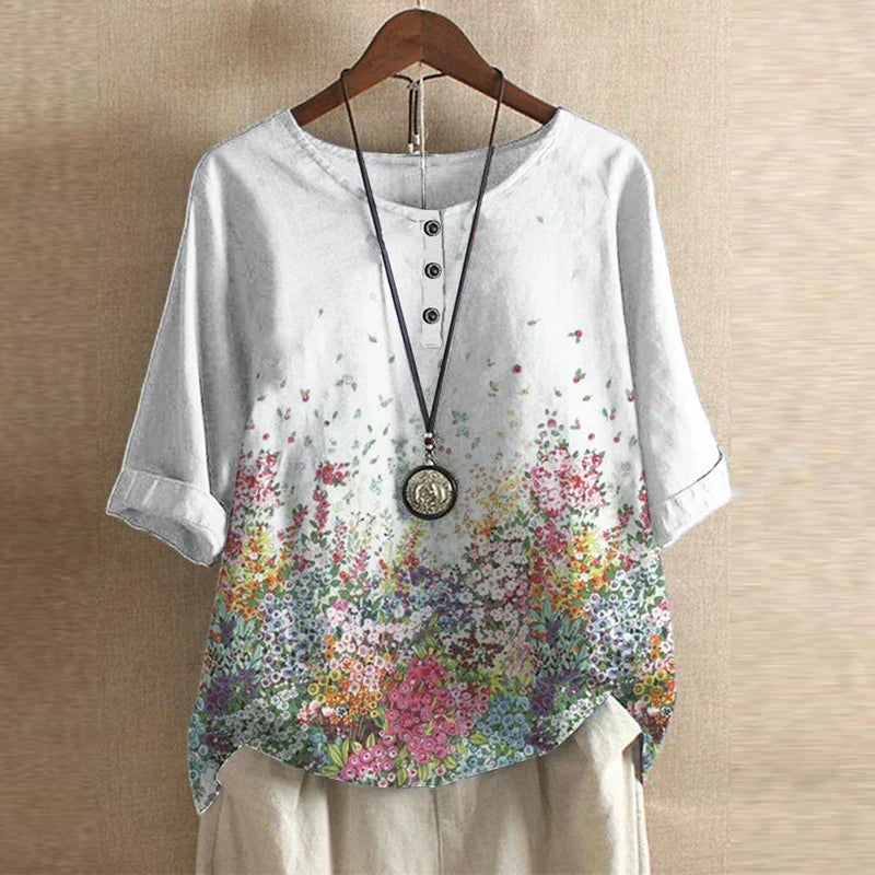 Bertille Chanoine | Vintage Patchwork Print Top - Image 7