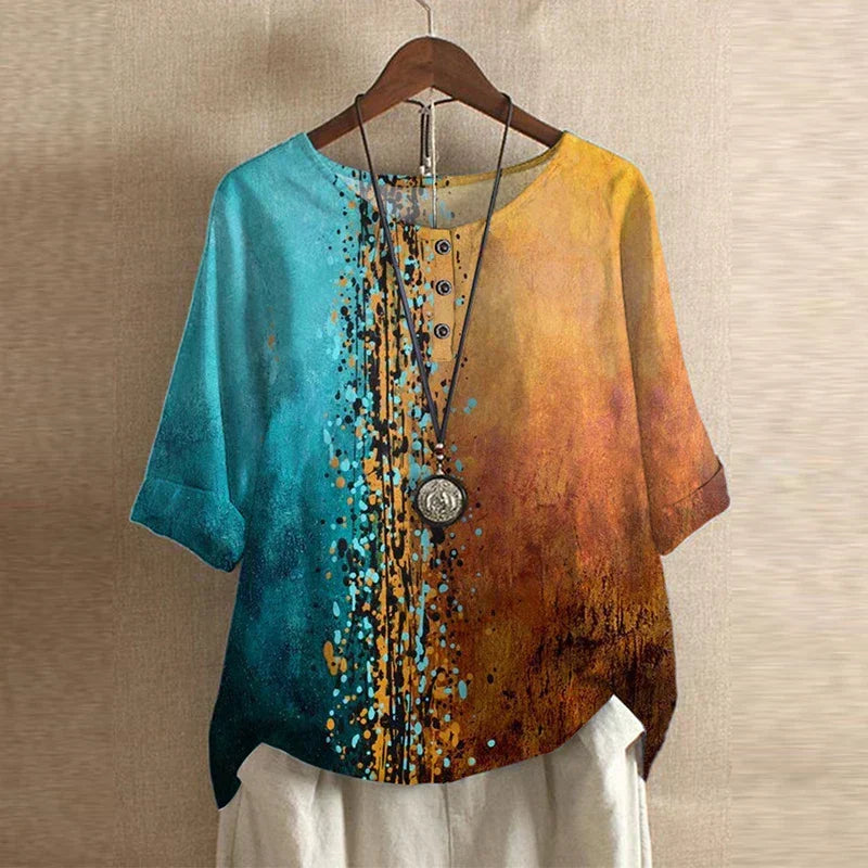 Bertille Chanoine | Vintage Patchwork Print Top - Image 8