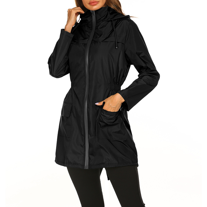 Blanche Joubert | Hooded Rain Jacket with Cinched Waist - Image 2