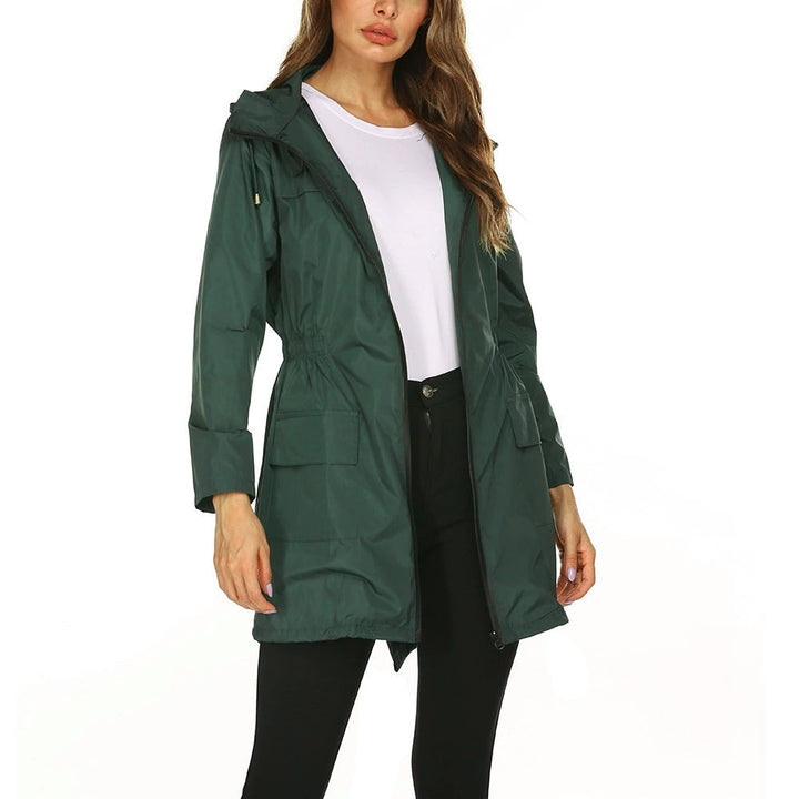 Blanche Joubert | Hooded Rain Jacket with Cinched Waist - Image 3