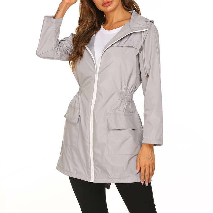 Blanche Joubert | Hooded Rain Jacket with Cinched Waist - Image 4