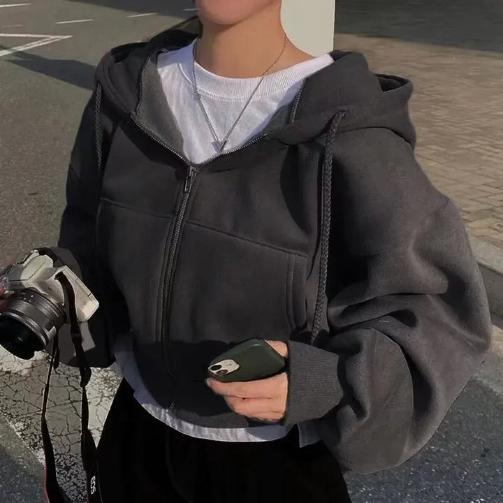 Camille Auber | Cropped Zip-Up Hoodie - Image 3