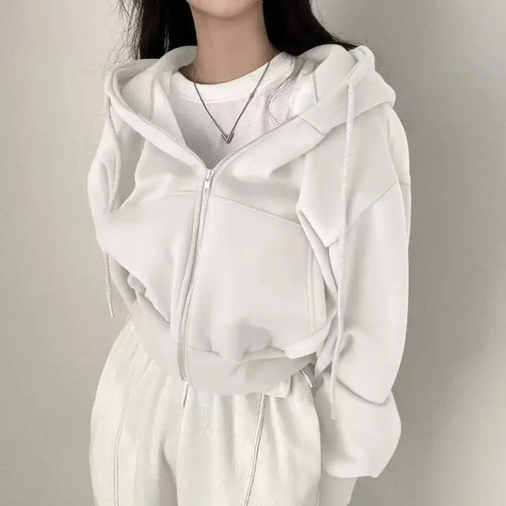 Camille Auber | Cropped Zip-Up Hoodie - Image 4