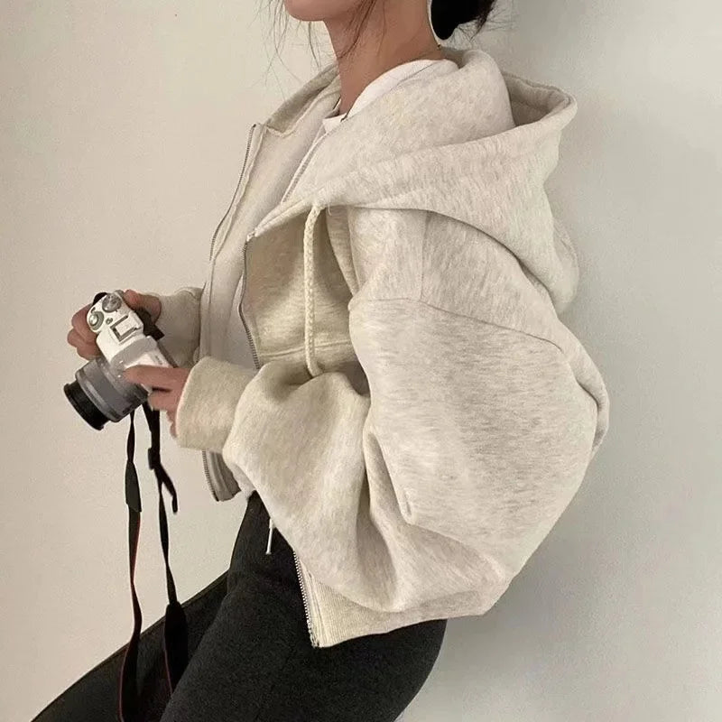 Camille Auber | Cropped Zip-Up Hoodie - Image 5