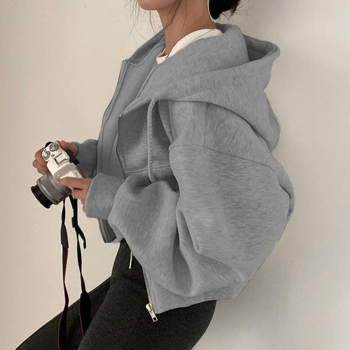 Camille Auber | Cropped Zip-Up Hoodie - Image 6