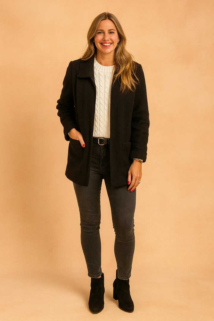 Celine Dumont | Red Wool Zip Jacket - Image 4