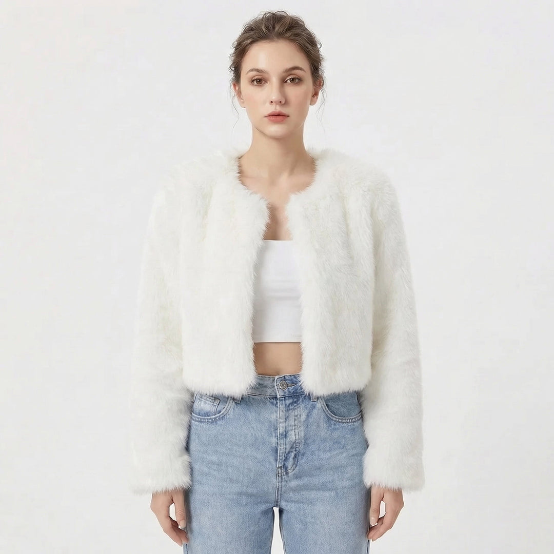 Clarisse Dubreuil | Cropped Faux Fur Jacket - Image 1