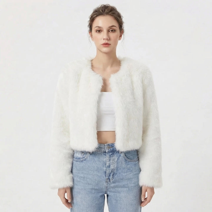Clarisse Dubreuil | Cropped Faux Fur Jacket - Image 1