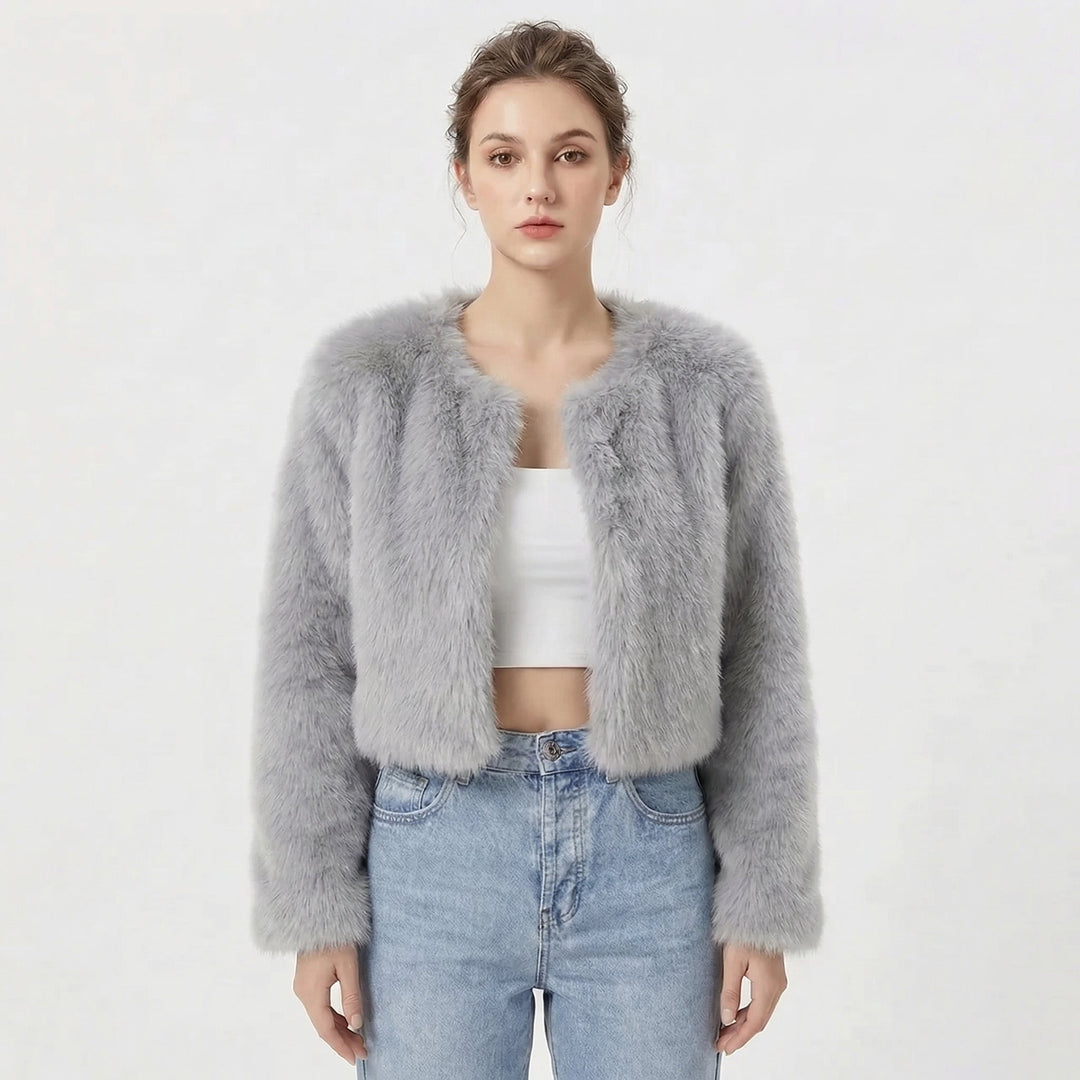 Clarisse Dubreuil | Cropped Faux Fur Jacket - Image 3