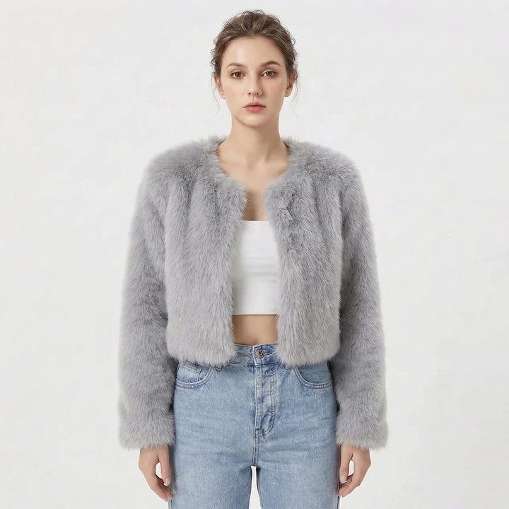 Clarisse Dubreuil | Cropped Faux Fur Jacket - Image 3