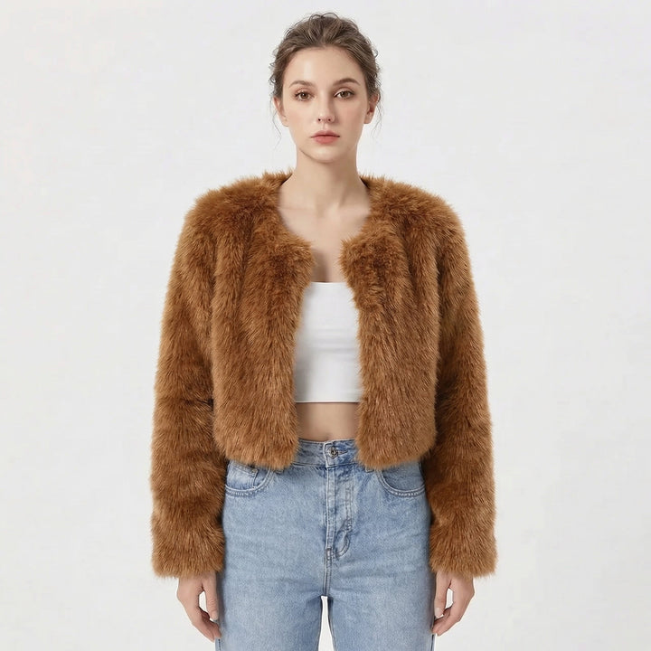 Clarisse Dubreuil | Cropped Faux Fur Jacket - Image 4