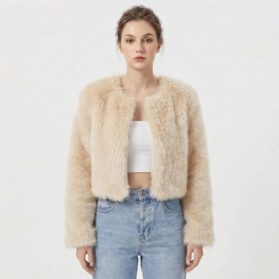 Clarisse Dubreuil | Cropped Faux Fur Jacket - Image 5
