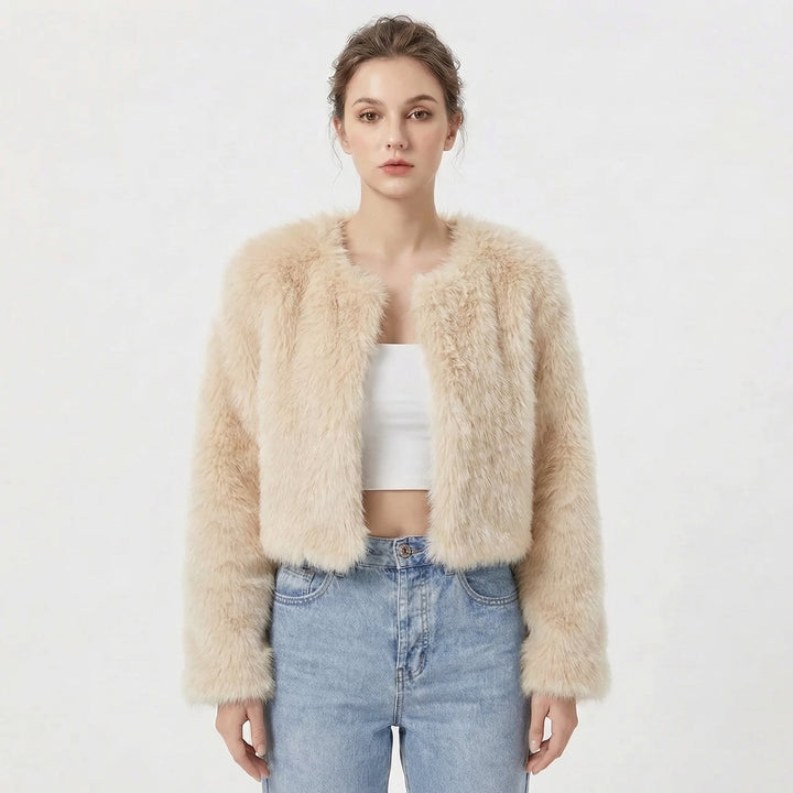 Clarisse Dubreuil | Cropped Faux Fur Jacket - Image 5