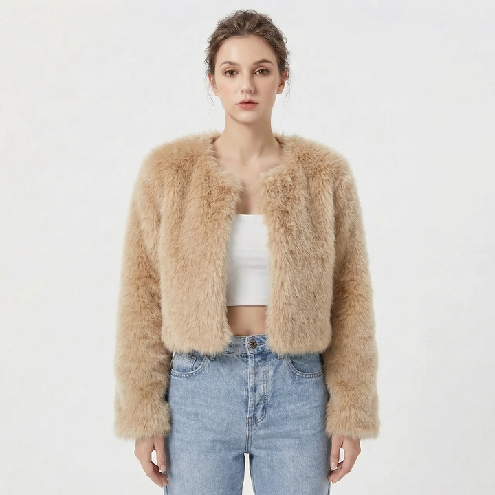 Clarisse Dubreuil | Cropped Faux Fur Jacket - Image 6