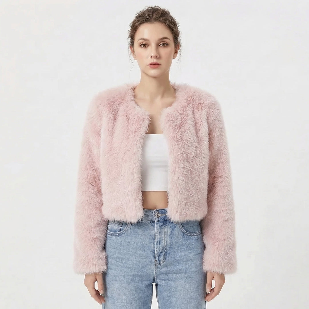 Clarisse Dubreuil | Cropped Faux Fur Jacket - Image 7